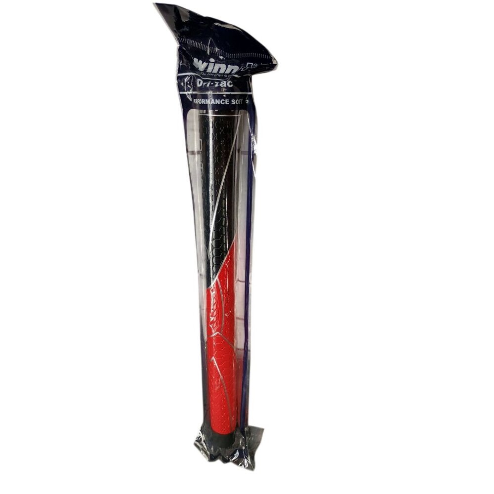 Winn Dri-Tac Performance‎ Grip Black/Red Golf Club Grip For Men